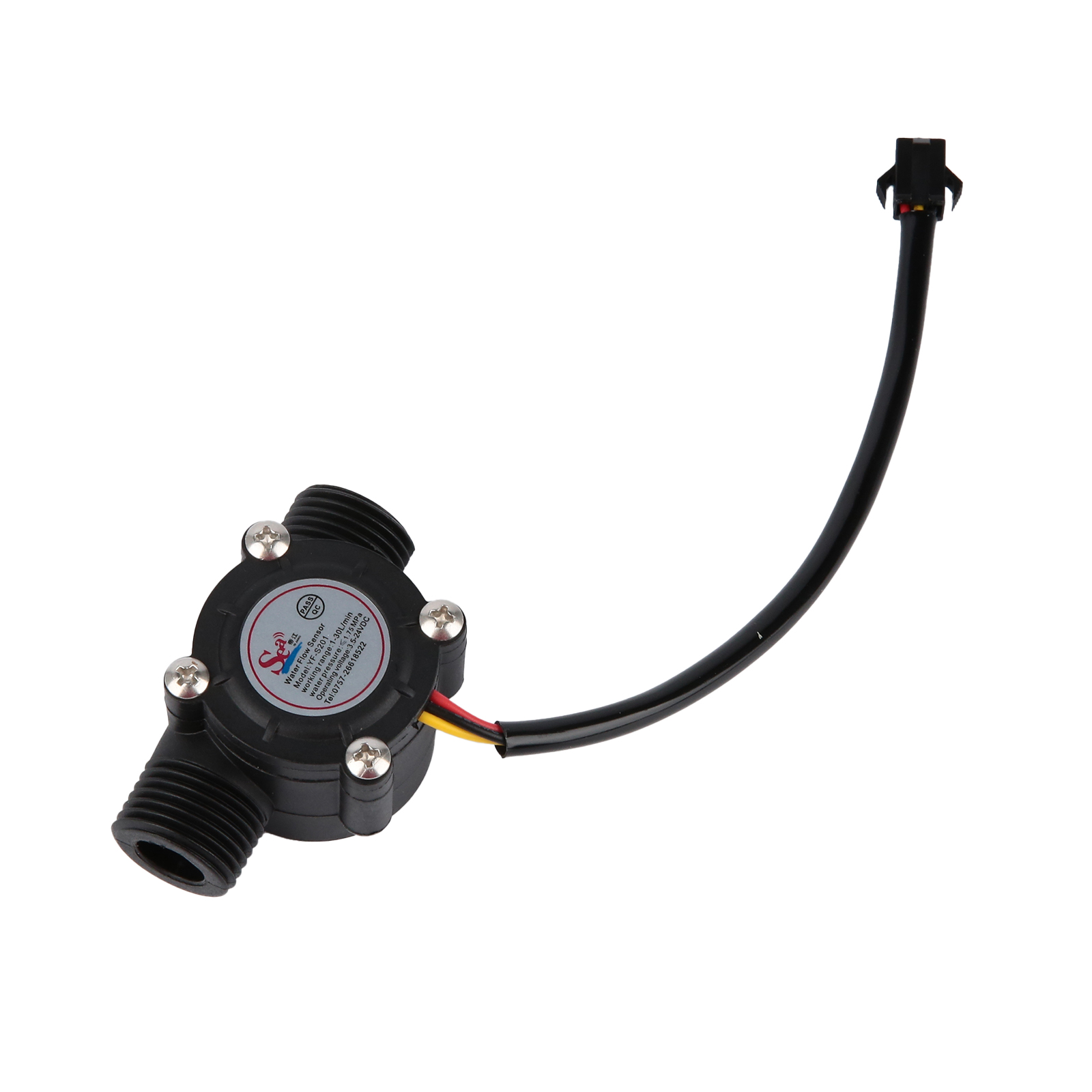 Датчик расхода воды YF-S201 черный 5-24В